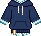 Shirt with Blue Hoodie